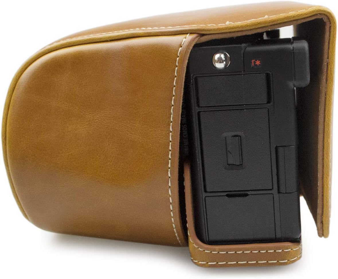 MUZIRI KINOKOO Protective Case Compatible for Sony A7C Alpha 7C and 28-60mm Lens Camera Case with Shoulder Strap and Storage Bag-Brown