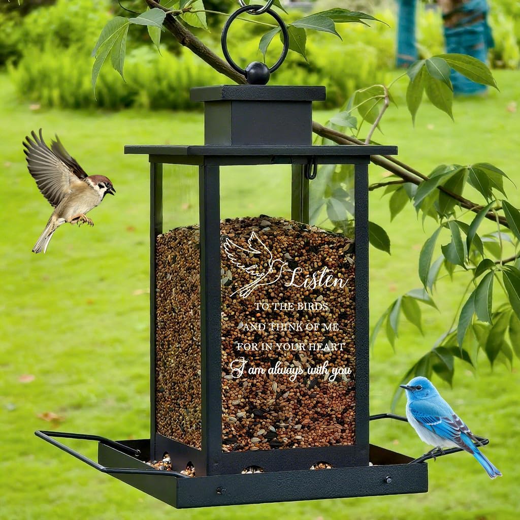 Sympathy Bird Feeders for Outdoors, Memorial Gifts for Loss of Loved One Dad Mom, Remembrance Condolences Bereavement Funeral Gift Idea, Grief Home Decor Keepsake Outside Garden - Image 2
