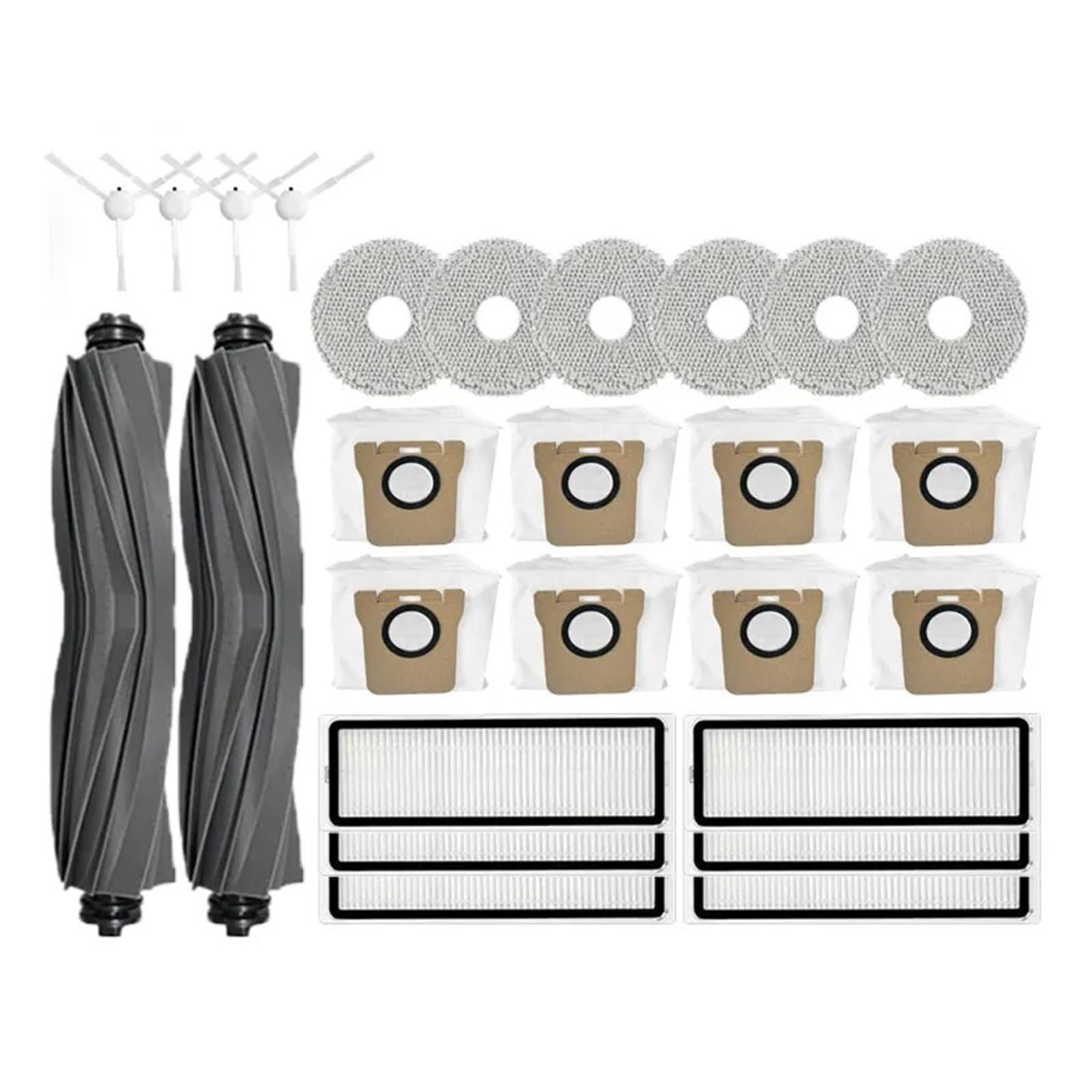 PORRSYDCD Main Side Brush Hepa Filter Dust Bag Rag Mop Stand Dust Box，Compatible With Xiaomi X10+ X10 Plus B101GL Robot Vacuum Spare Parts Accessories(26PCS)