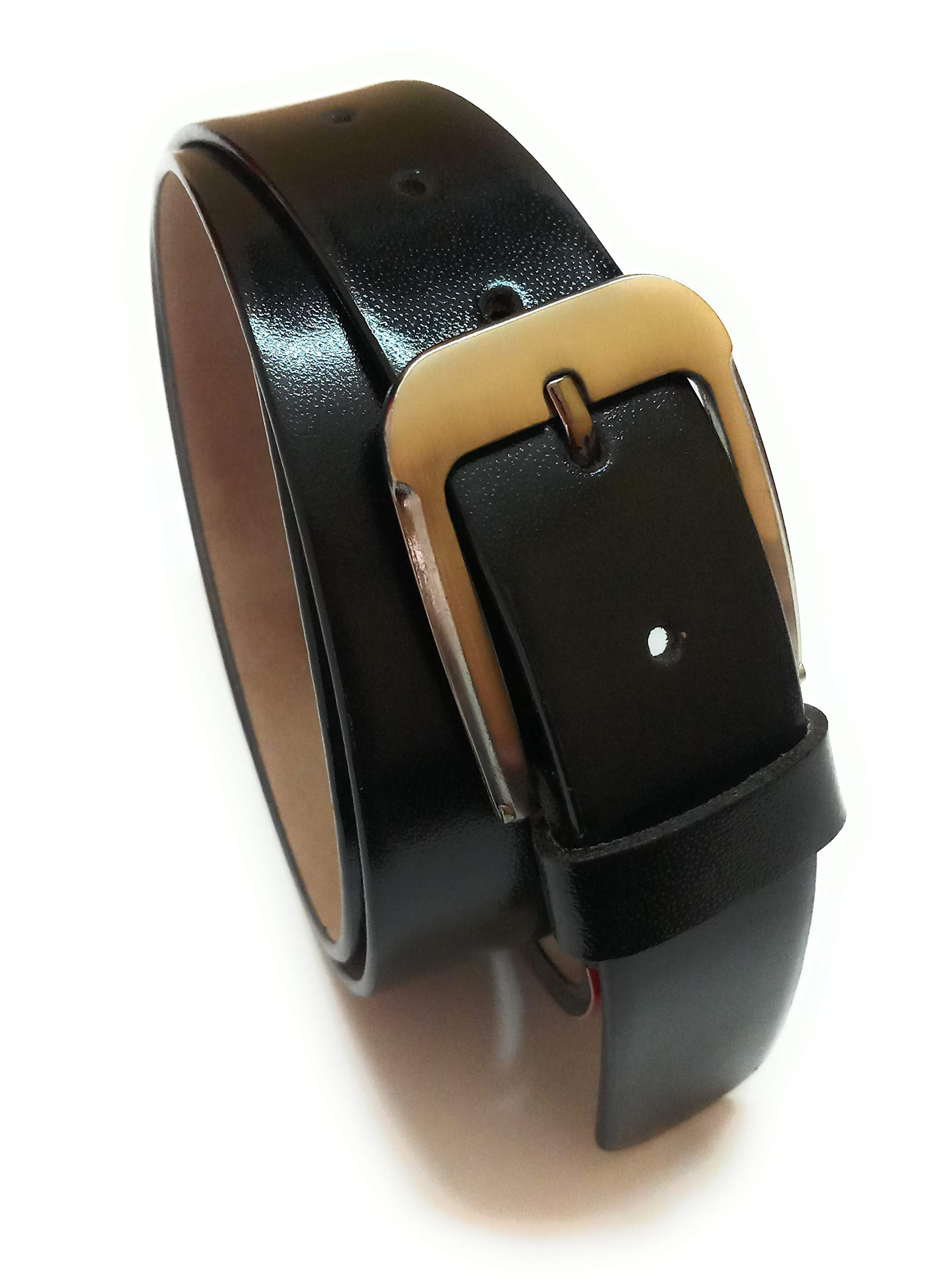 mens formal wear black belt pure leather-picture-25