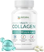Vista 9 de Multi Collagen 180 cápsulas de proteínas – Pastillas de colágeno tipo I, II, III, V, X – Mezcla patentada de péptidos de colágeno de cáscara