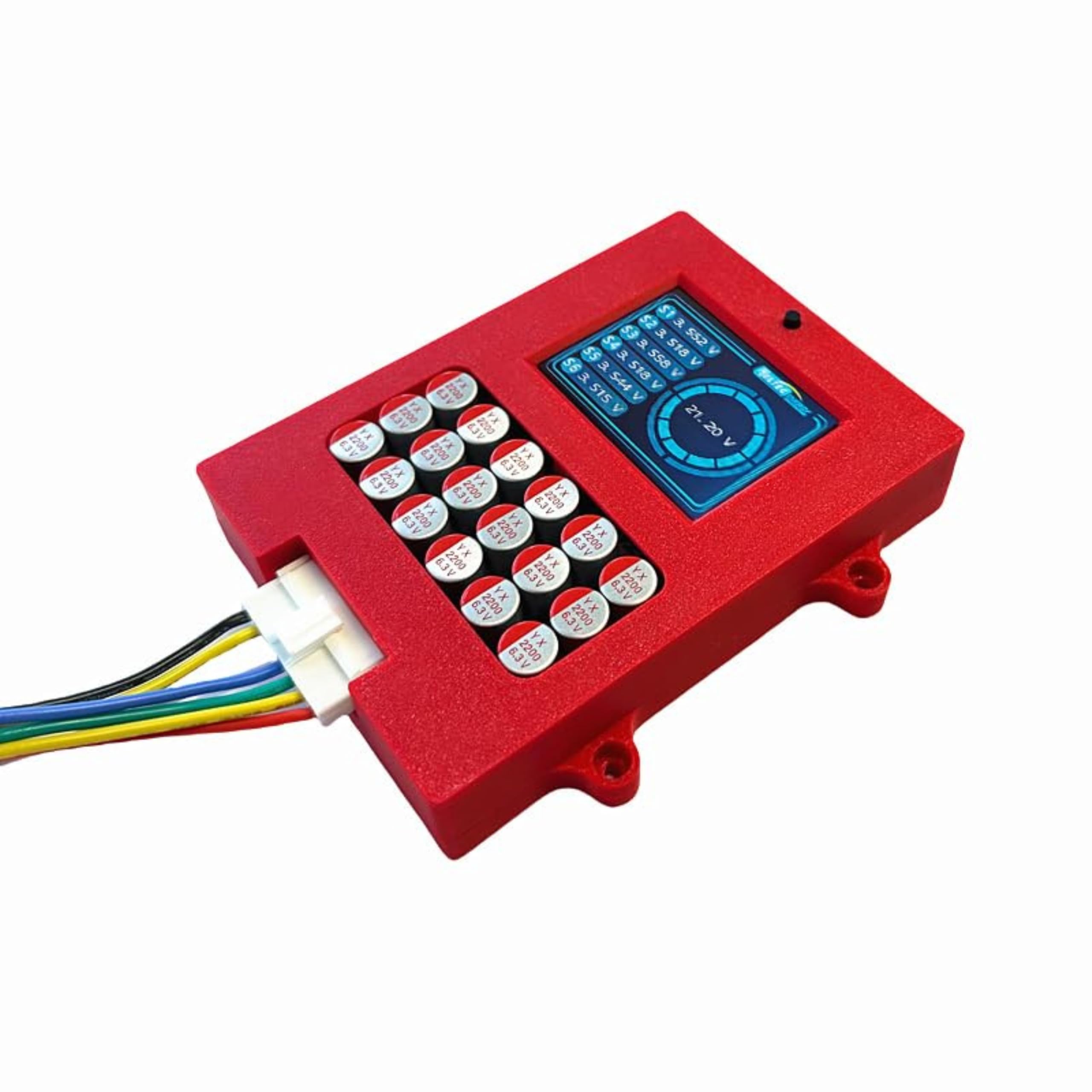 6S Active Balancer with Voltage Display Lifepo4 Equalizer Lipo/LTO/Lithium Titanate Battery Voltage Tester (6S NCM LFP)