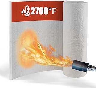 Ceramic Fiber Insulation Blanket (24.1"x12"x1") Fireproof Insulation Kaowool for Dishwasher, Forge, Fireplace,Kilns, Stoves, Furnace 1500C/2700F