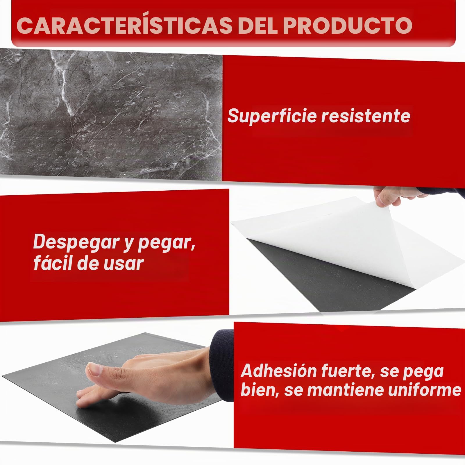 DAJAVE 40 unidades de suelo de PVC autoadhesivo, 30 cm x 30 cm, suelo de vinilo, autoadhesivo, aspecto de hormigón, gris, baldosas adhesivas para suelo, suelo de vinilo, antideslizantes, resistentes