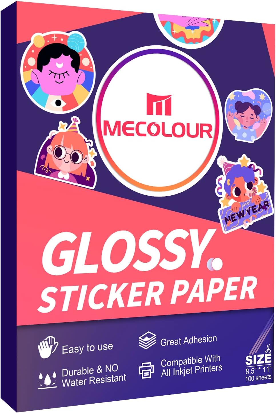 Amazon com : JOYEZA Premium Printable Vinyl Sticker Paper for Inkjet