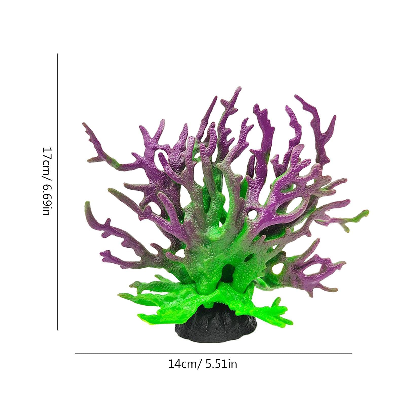 Minkissy Aquarium Korallen Deko - Künstliche Seeanemone Gelb 8x7,5x7,5cm
