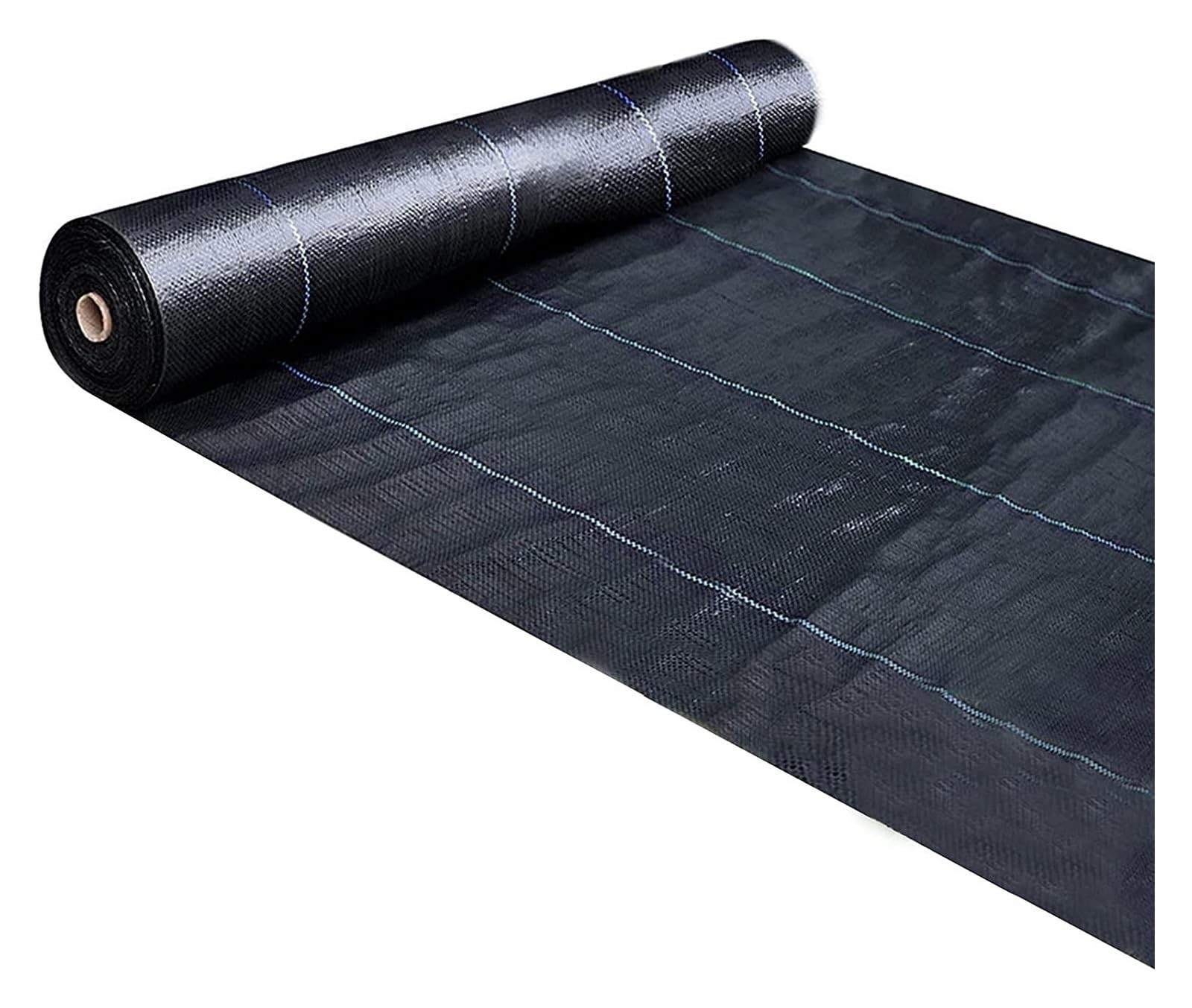 Telo Pacciamatura Barriera in Tessuto for Il Controllo delle infestanti, Copertura del Terreno Biodegradabile Stabilizzato ai Raggi UV Copertine tessute Nere(1mx150m/3.3ftx492ft)