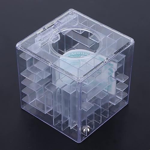 Miniatura 8 de Cajas de regalo de rompecabezas de laberinto de dinero, caja de ahorro de juego de laberinto de dinero para niños y adultos (blanco)