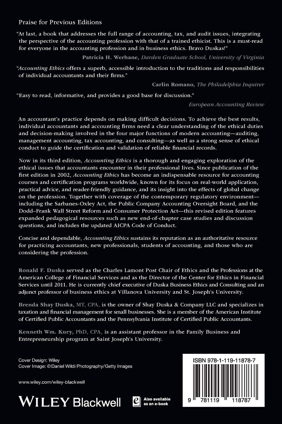 Accounting Ethics (Foundations of Business Ethics)