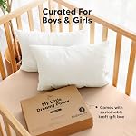 KeaBabies 2-Pack Toddler Pillows 2 Year Old to 5-13x18 Soft Organic Cotton Kids Pillow for Sleeping, Travel, School, Daycare, Nap, Toddler Bed, Machine Washable, Without Pillowcase(Soft White)