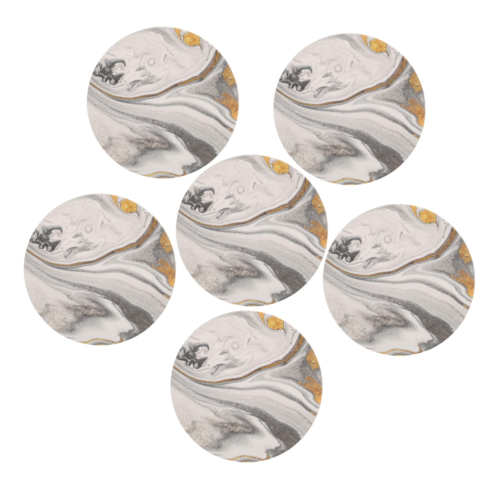 Alipis 12stücke Marble Muster Keramische Untersetzer Absorbierende Tischuntersetzer Mit Korkrücken Für Kaffeetassen Teetassen Weingläser Modernes Design Für Küche Wohnzimmer Bar Und