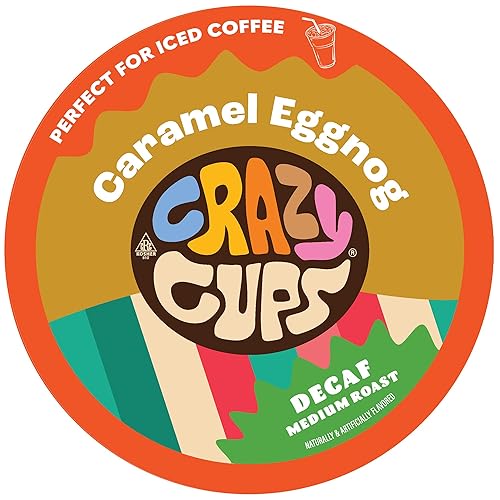 Vista 26 de Crazy Cups Café de una sola porción con sabor para máquinas Keurig K-Cup, plátanos descafeinados para fomentar la llama, 22 cápsulas por caja