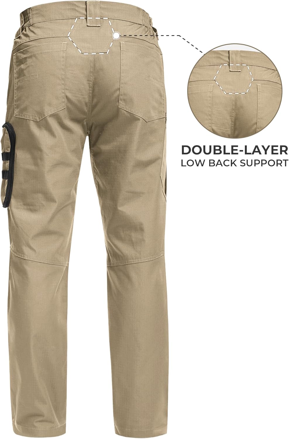 MOURCE Tactical Pants for Men Water Resistant Quick Dry BDU Cargo Pants with 7 Large Pockets Breathable Ripstop Work Hiking - Image 2