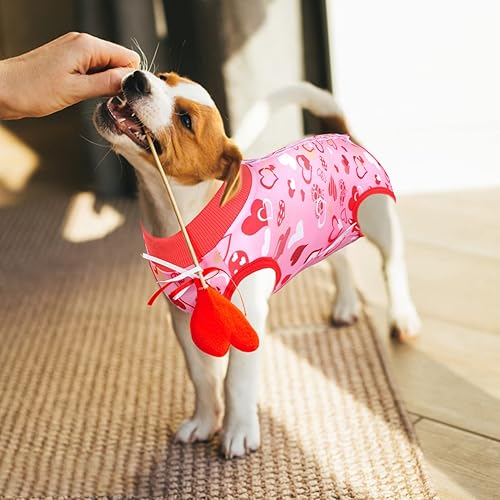 Miniatura 8 de ASENKU Mameluco para perro, pijama para mascotas, traje de recuperación para perros y gatos después de la cirugía, pijama para perro pequeño,