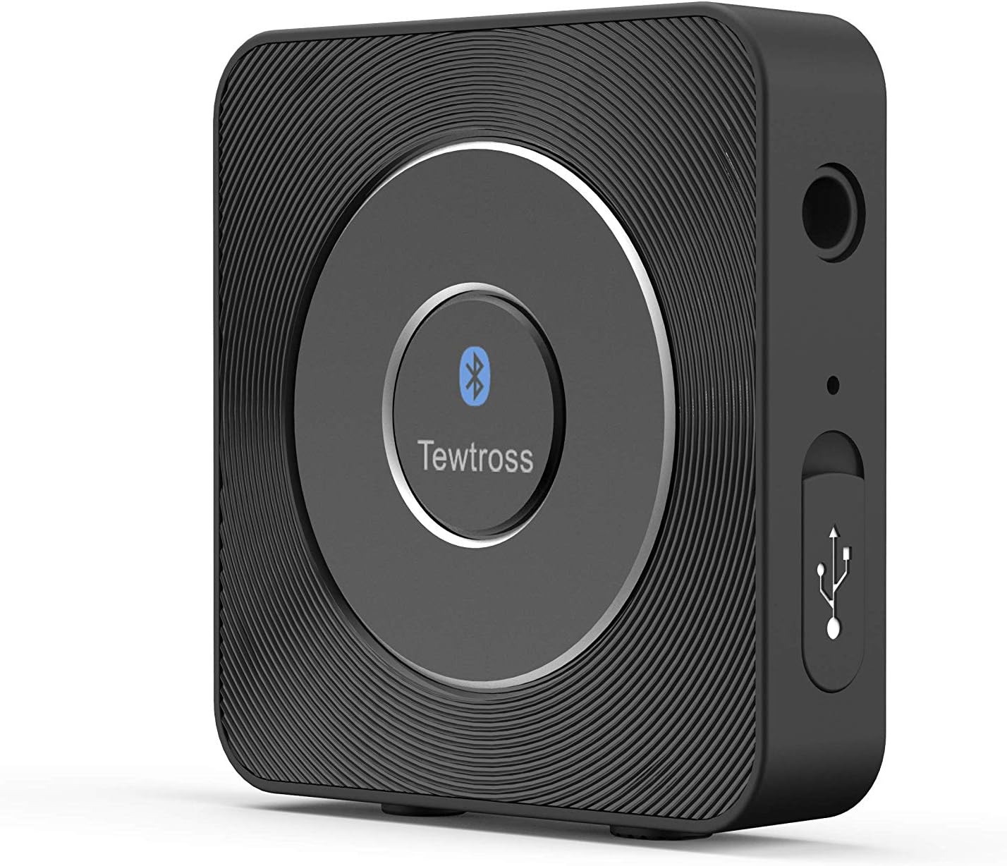 Tewtross Bluetooth Audio Transmitter Receiver for TV PC Laptop Speaker System with 3.5mm Aux RCA Port Wireless (Black)