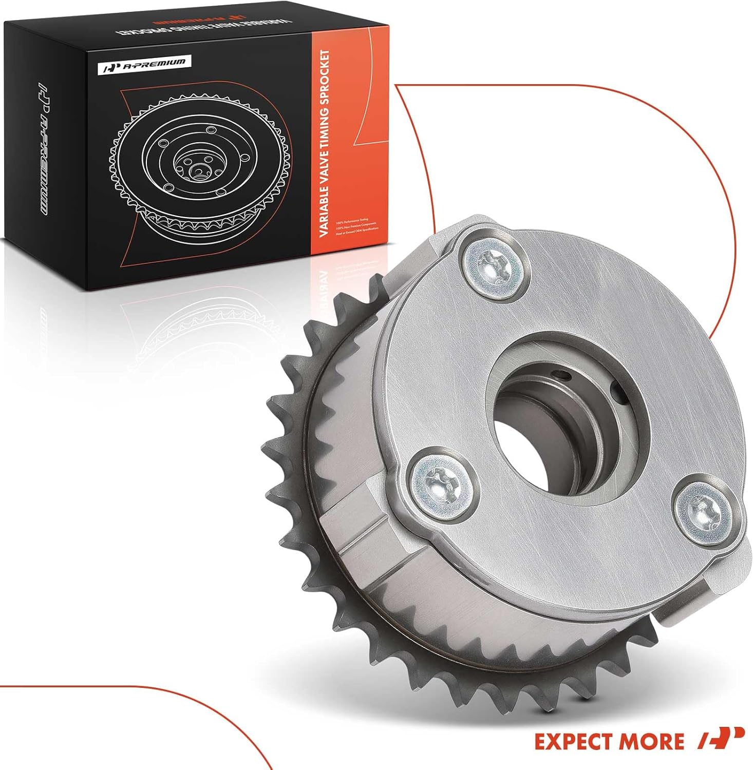 A-Premium Exhaust Engine Variable Valve Timing (VVT) Sprocket Gear Camshaft Adjuster Phaser Compatible with Jaguar F-Pace 2017-2019, XF 2017-2020, XE 2017-2019