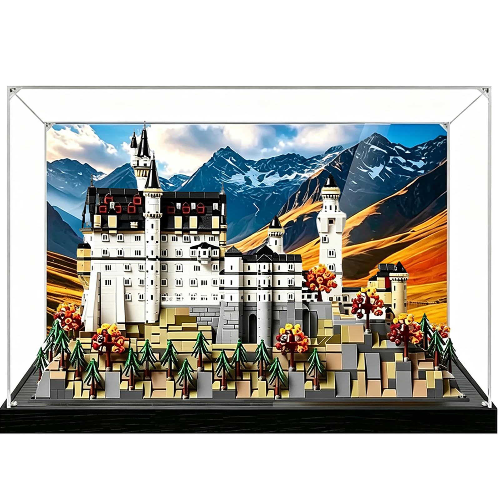 Dust Proof Acrylic Display Case for Lego 21063 Neuschwanstein Castle - Crystal Clear Acry…