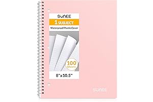 SUNEE College Ruled Notebooks in Pink