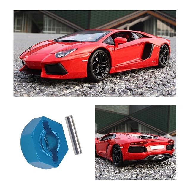 Foto 5 de 8 de Create idea 8 adaptadores hexagonales de aleaci¨®n de aluminio para rueda de coche, color azul, 12 mm