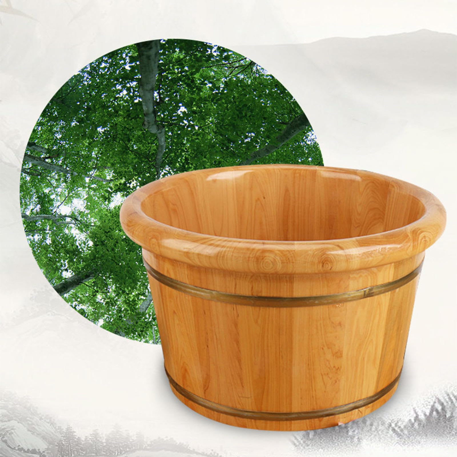 Idromassaggio Plantare Facile da Pulire,in Legno Sali per Pediluvio Piedi Stanchi Robusto,Professionale Vaschetta Lavapiedi Piscina per Uso Domestico Antistress per Piedi Stanchi