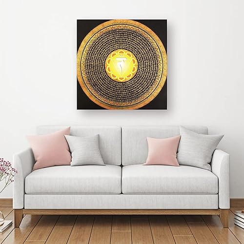 Miniatura 3 de Póster de meditación de buda, mantra de chakras del plexo solar, mandala, budismo, religión, póster de arte de pared, regalos para dormitorio,