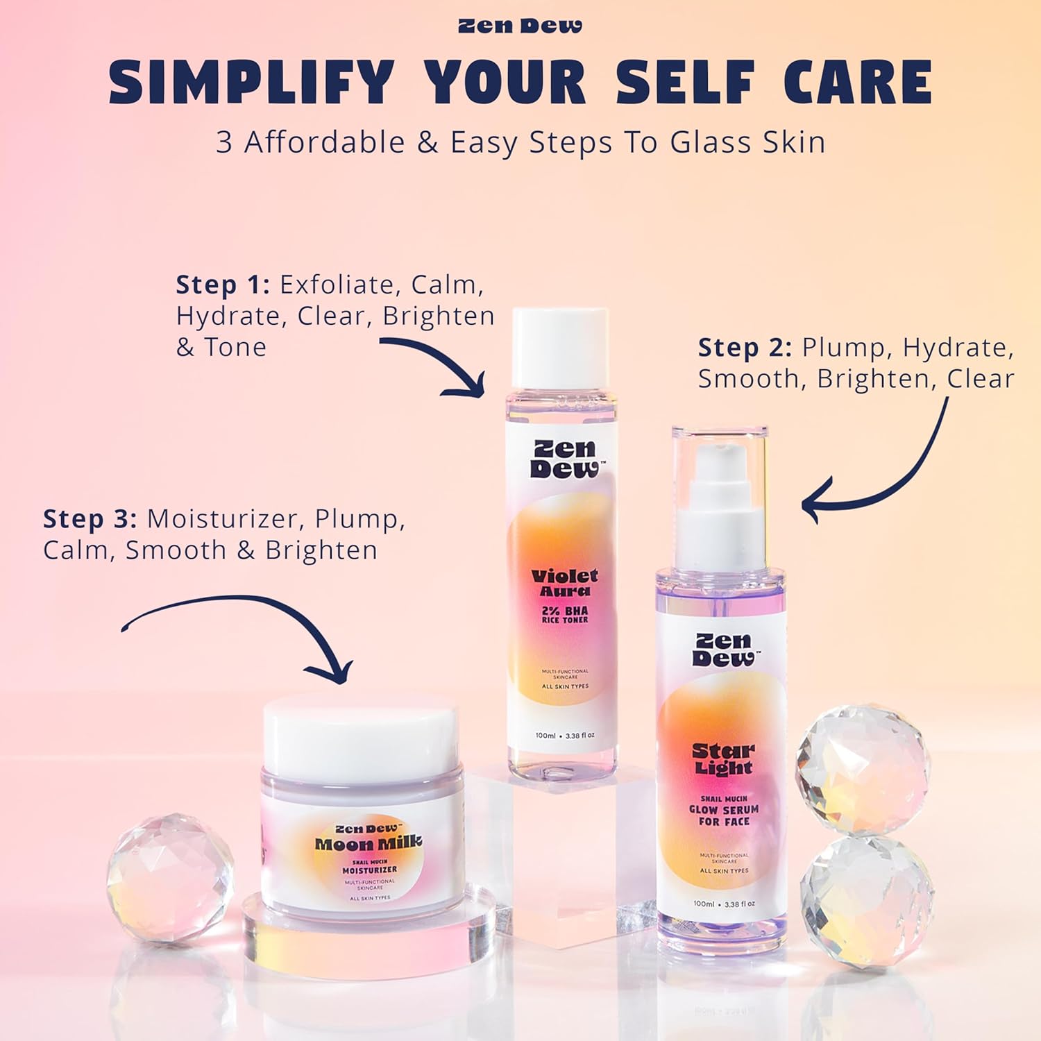 Violet Aura - 2% BHA Exfoliating Toner with Salicylic Acid for Sensitive Skin. Gentle, Hydrating Formula. 2% Niacinamide, Rice Extract & Azulene. Glass Skin, Smoother Texture & Barrier Support - Image 7