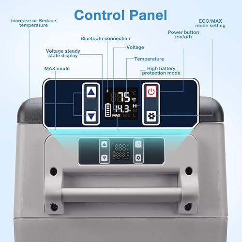 Miniatura 2 de WOLFSTORM Refrigerador congelador apto para vehículo y camión, caravana, barco, capacidad de almacenamiento de 37 cuartos de galón, montaje de viaje