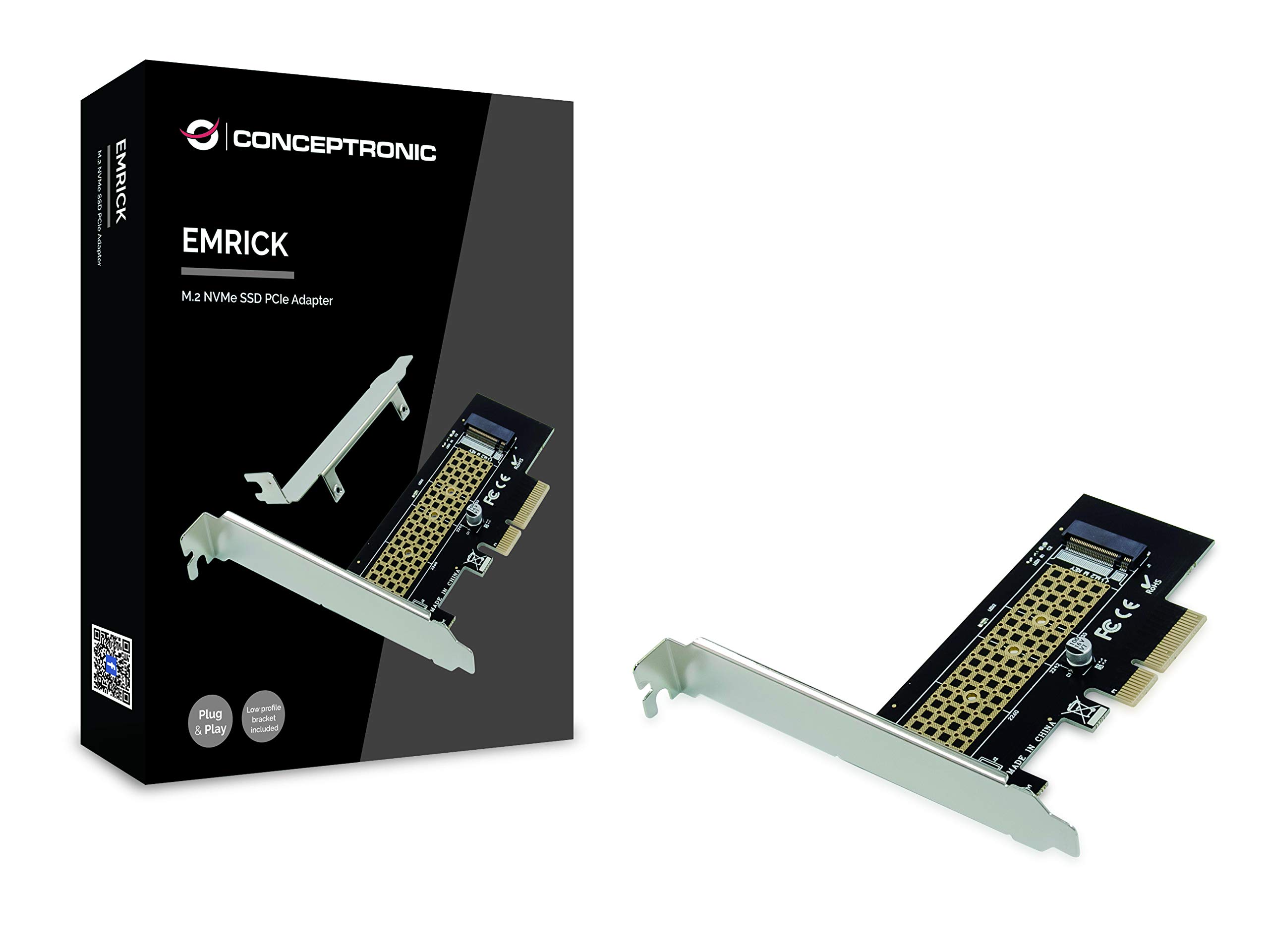 Conceptronic EMRICK05B PCI Express Card M.2 NVMe SSD PCIe Adapter