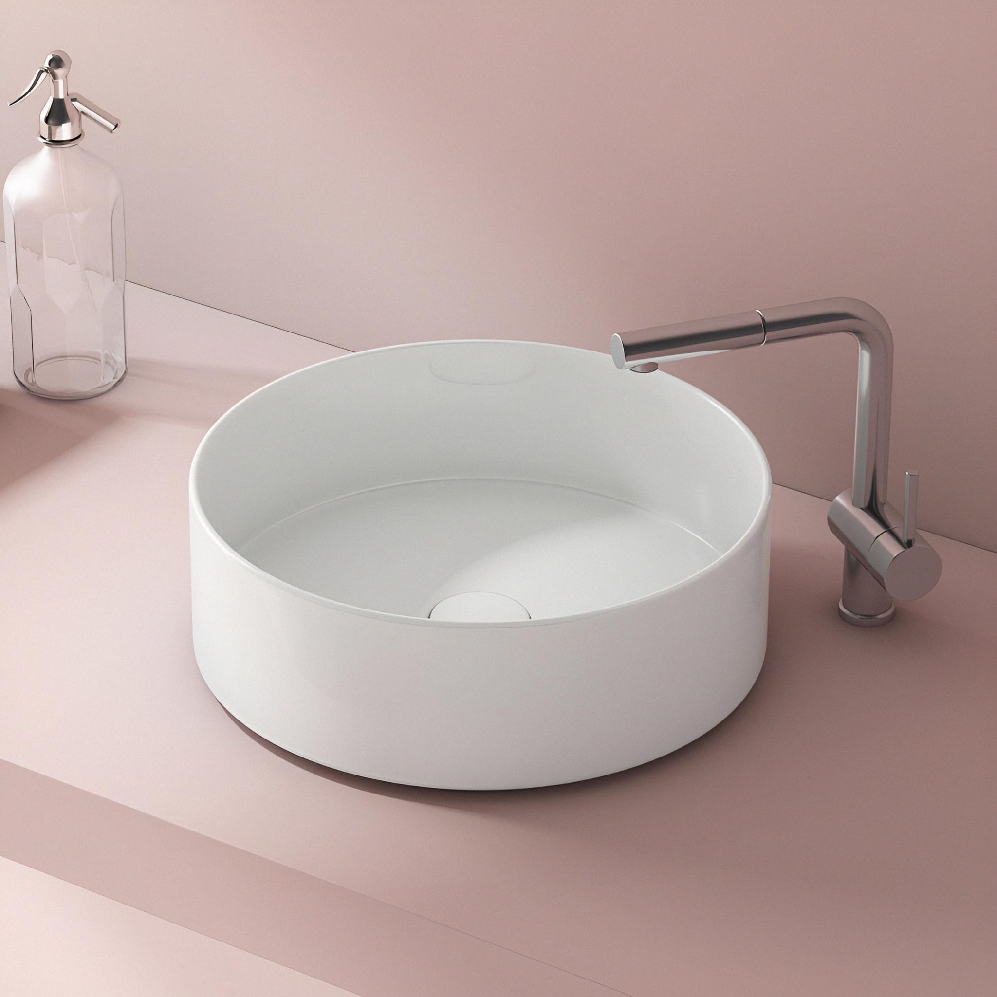 Syon SOFT Premium Ceramic Table Top Wash Basin (15 inch X 15 inch) (B0D4QKTNLJ) Amazon Price History, Amazon Price Tracker