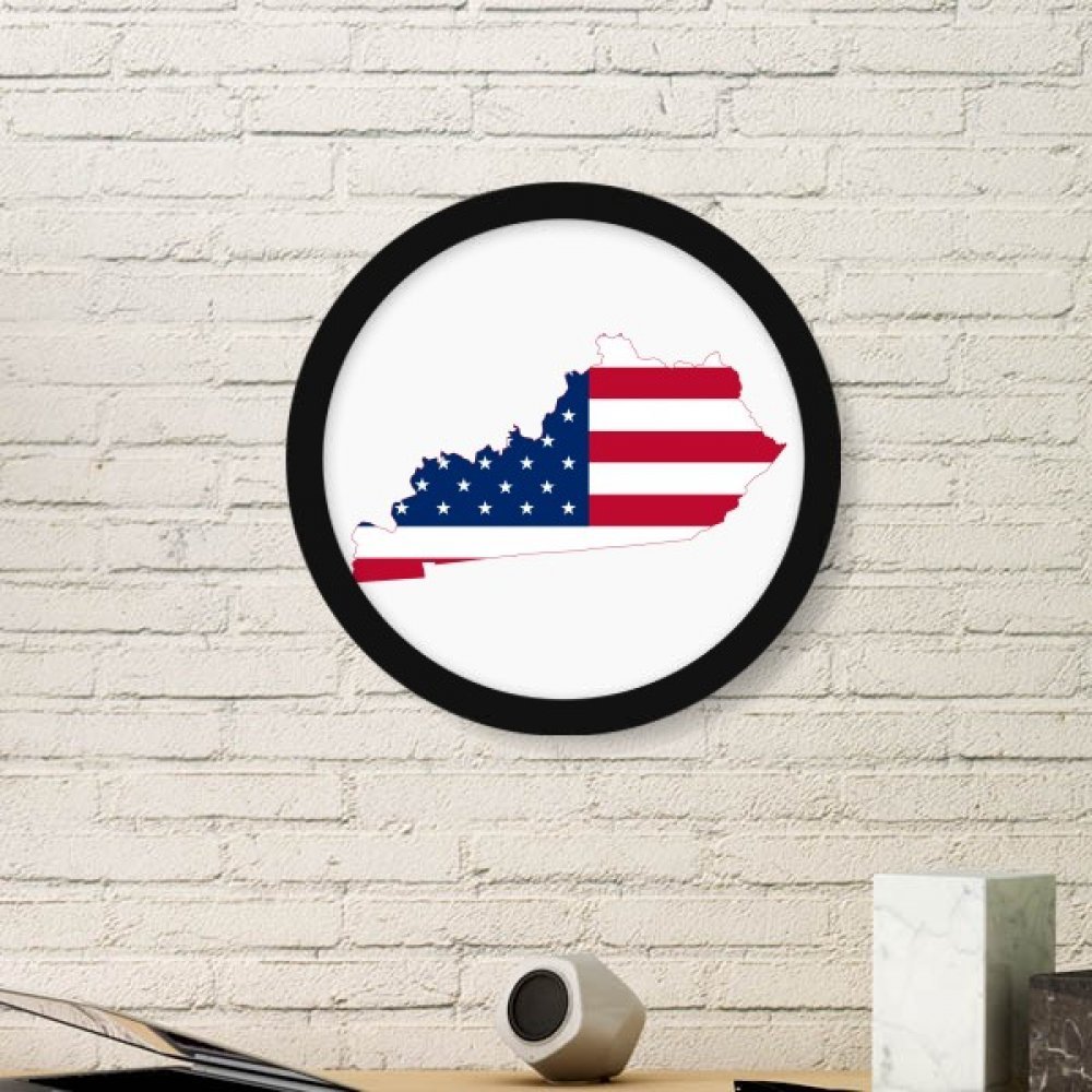 Cadre photo rond drapeau américain Kentucky sticker mural design