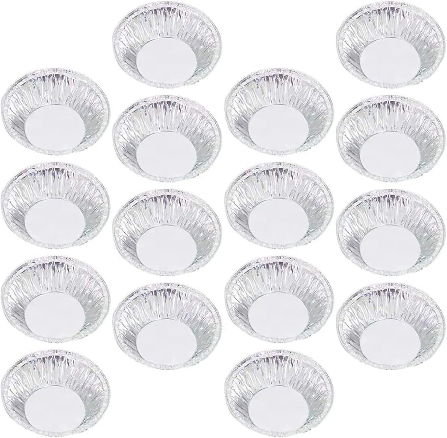 Aluminum Foil 300 Pcs Tart Base Mold Baking Pie Molds Cupcake Tartlet Tray Disposable Tin Tinfoil Tart Moulds Foil Non Stick Mini Cake Pan for Food Service and Home Use