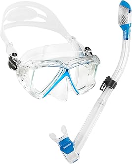 Panoramic Wide View Mask & Dry Snorkel Kit for Snorkeling, Scuba Diving - Pano 4 & Supernova Dry: Designed in Italy