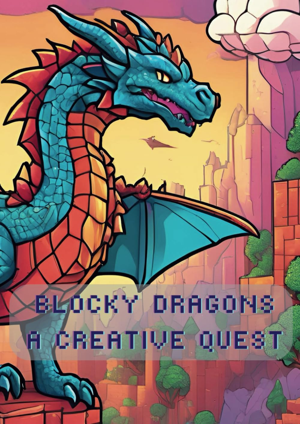 Blocky Dragons A Creative Quest: Coloring Book