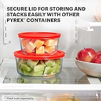 Vista 5 de Pyrex Simply Store - Recipiente de cristal para almacenamiento de alimentos, tapas de plástico sin BPA y no tóxicas de ajuste perfecto, apto