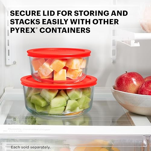 Miniatura 5 de Pyrex Simply Store - Recipiente de cristal para almacenamiento de alimentos, tapas de plástico sin BPA y no tóxicas de ajuste perfecto, apto para
