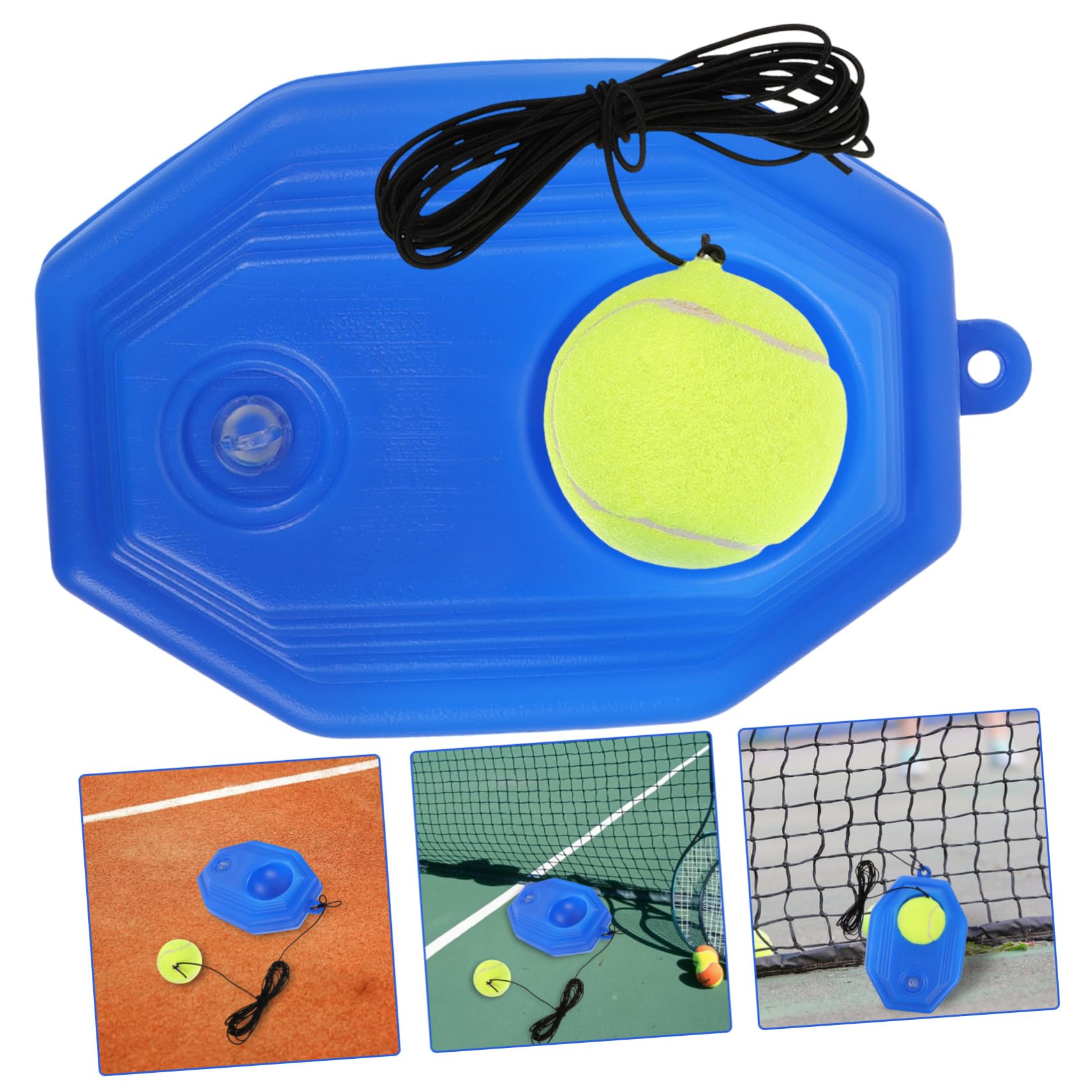 Sosoport Equipamiento Entrenamiento de Tenis con Base Rebotadora Herramienta de Aprendizaje Interior y Exterior Estilo Aleatorio