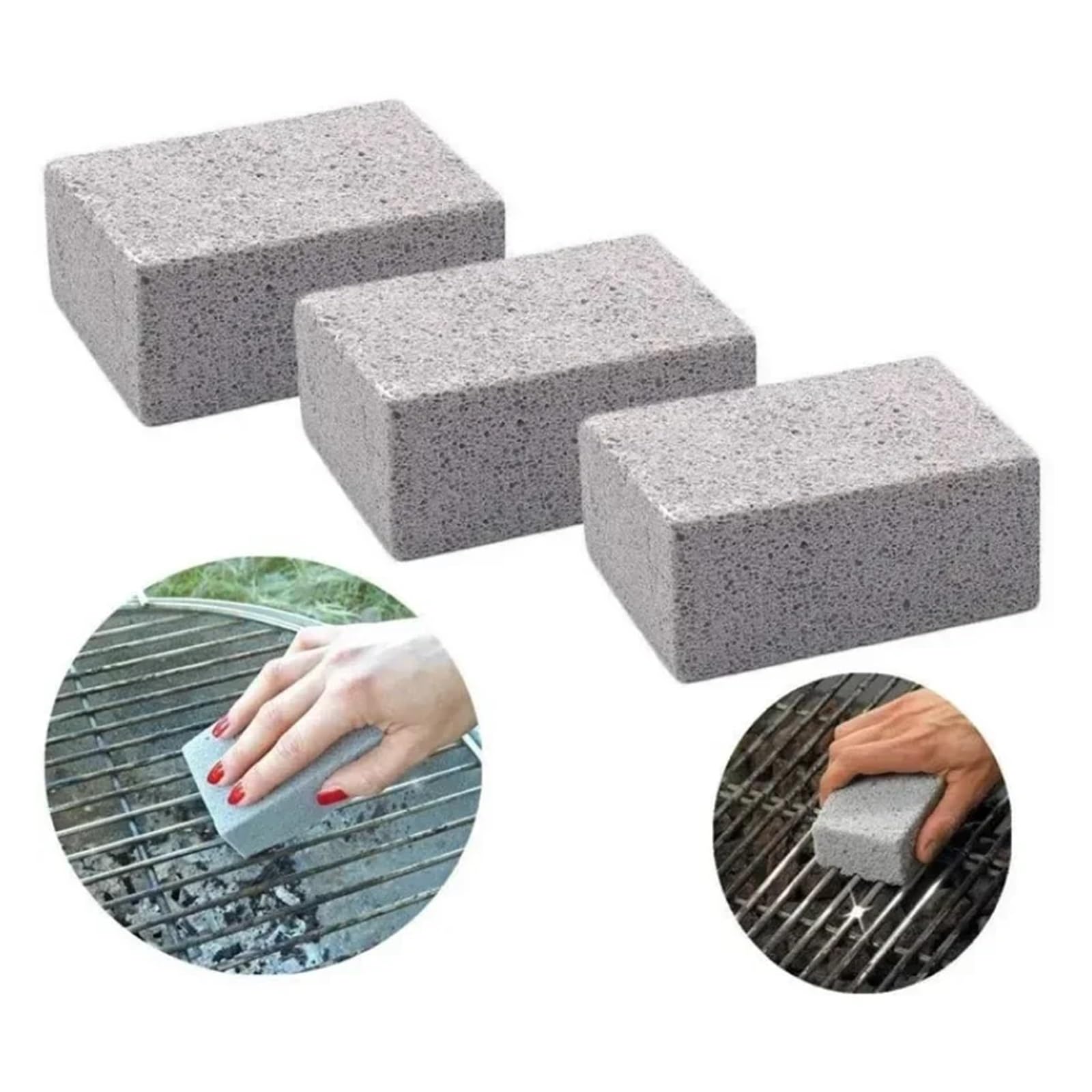Ladrillo Limpiador De Parrillas 1-10 piezas de ladrillos de limpieza for parrilla de barbacoa, piedra de espuma for limpiar vidrios, piedra pómez, herramientas de cocina for exteriores for el mantenim
