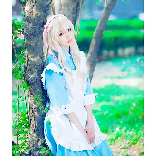 Miniatura 4 de Angelaicos Peluca de fibra ondulada para mujer, para cosplay, pelucas largas rubias