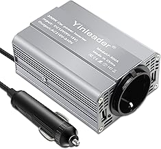 Yinleader 300W Wechselrichter 12V auf 230V Spannungswandler Auto Inverter mit EU Steckdose und Dual USB Ports, KFZ Stromwandler für Zigarettenanzünder - Ladegerät für Laptop, Tablet, Smartphone