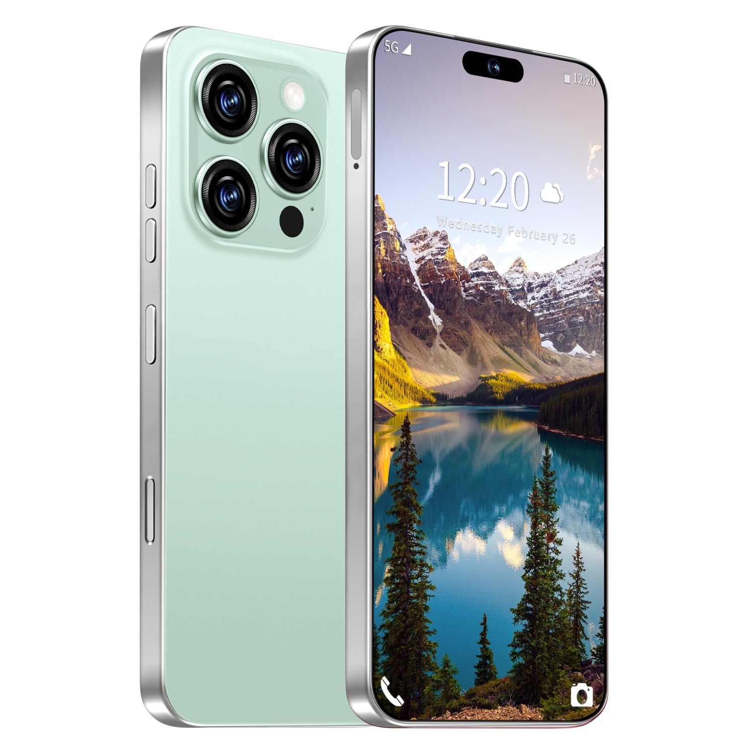MMY I16 ProMAX Unlocked Cell Phone, 6.99" HD Screen, 8+256GB Android 13, 7000mAh Battery, 5G/Dual SIM/Fingerprint Button Unlock/Photos/Face ID (Green)