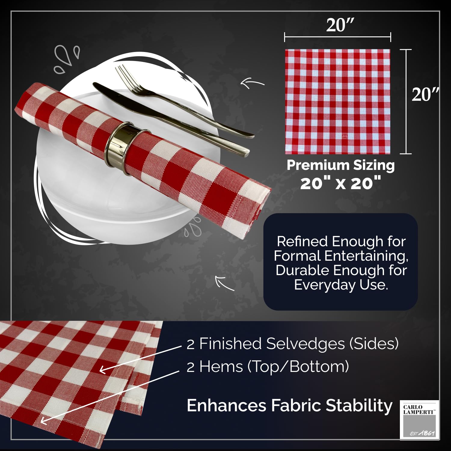 Tovaglioli per Ristorante Jacquard 100% Cotone Pettinato