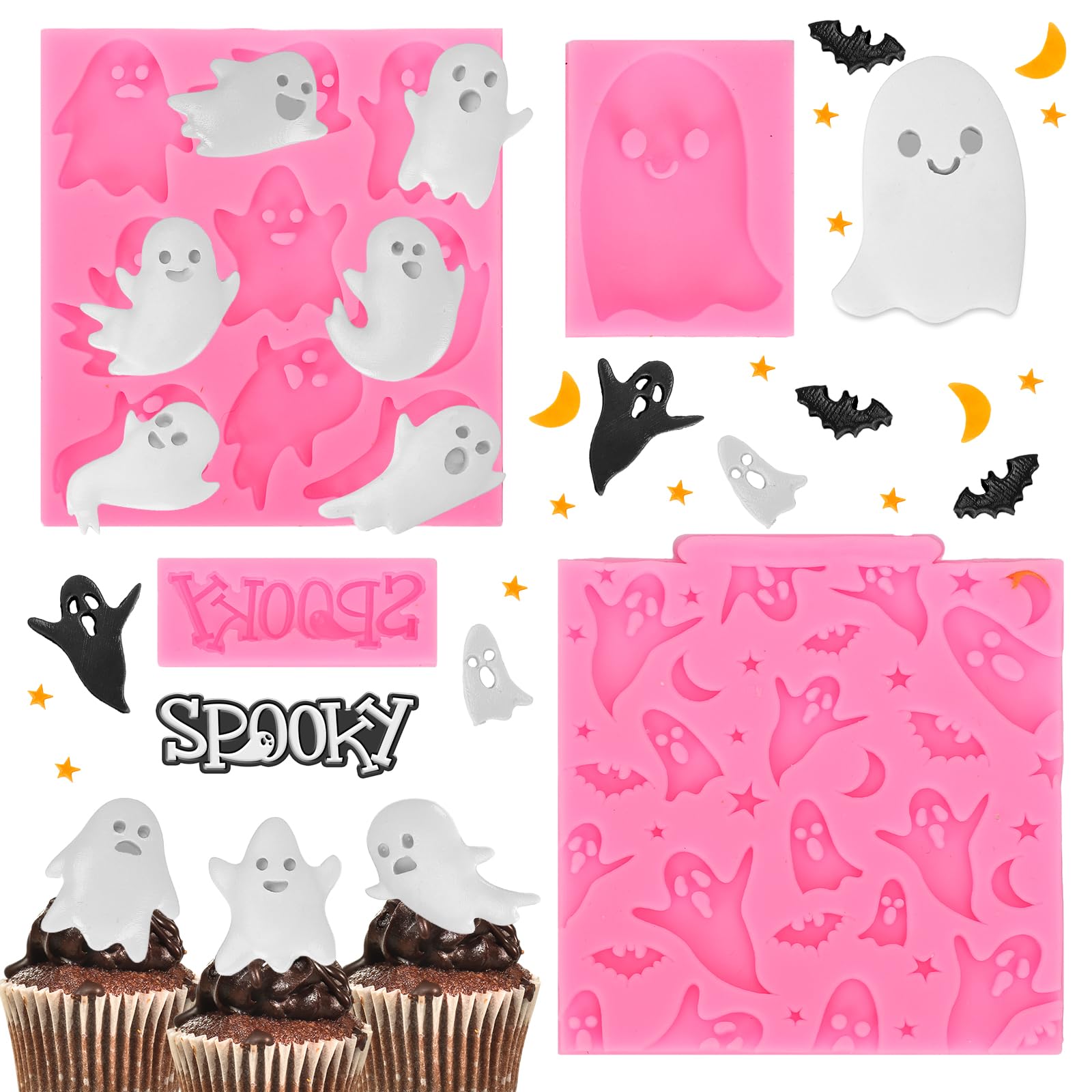 Moule silicone Halloween fantôme pour animer vos ateliers pâtisserie en famille