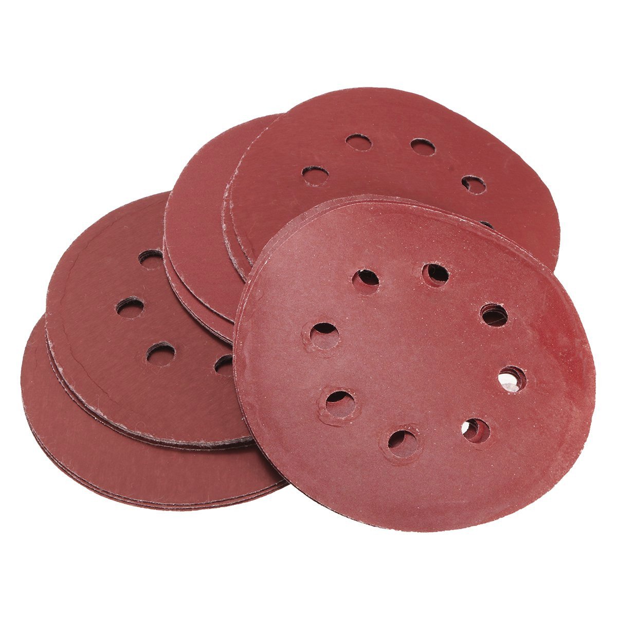 HAPYLY 5 Inch 8-Hole Hook and Loop Sanding Discs 25PCS 800 1000 1200 1500 2000 Grit Assorted Orbital Sander Round Sandpaper Tool