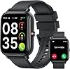 Smart Watch para Hombre Mujer (Responder/Hacer Llamadas), Monitor de Actividad con Pantalla Táctil HD de 1.83", 480 Horas de Reproducción, 112+ Modos Deportivos, Fitness y Monitor, Salud, Sueño, Reloj Deportivo para Android/iOS, Impermeable IP68, Negro 1
