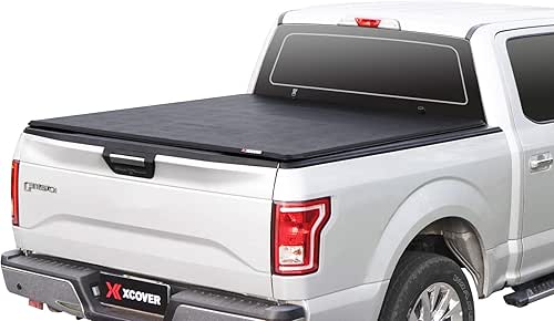 X XCOVER Soft Locking Roll Up Truck Bed Tonneau Cover,