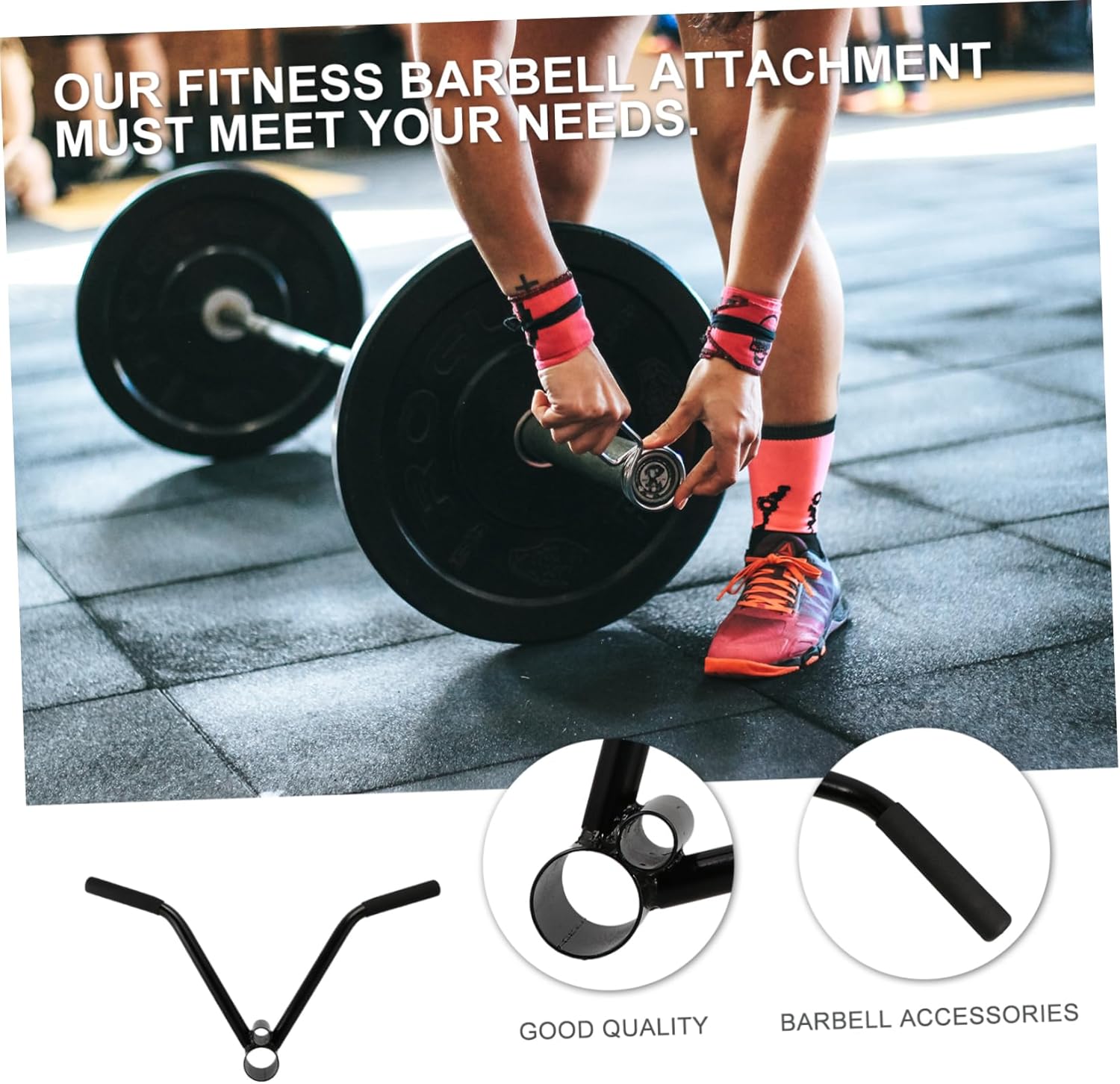 Steel Deadlift Barbell Handle Replacement for Back Training Deadlift Handles for Home and Gym Use Ergonomic Design Non- Grip for Weightlifting and Strength Training
