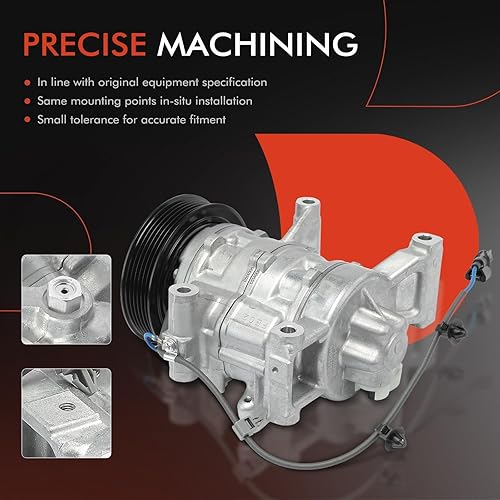 Miniatura 5 de A-Premium Compresor de aire acondicionado con embrague compatible con Honda Fit 1.5L 2015-2018