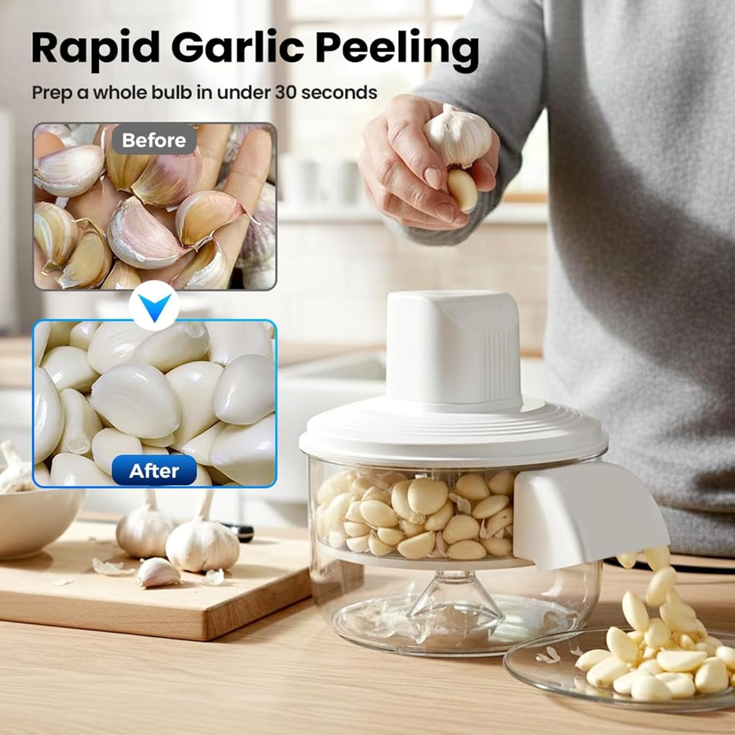 Fruit Peeler, Automatic Fruit Skin Remover, Kitchen Peelers for Tomato, Cherry, Carrot, Onion, Restaurant, Apartment, Dormitory, Home, Cooking, Food Prep, Easy Use