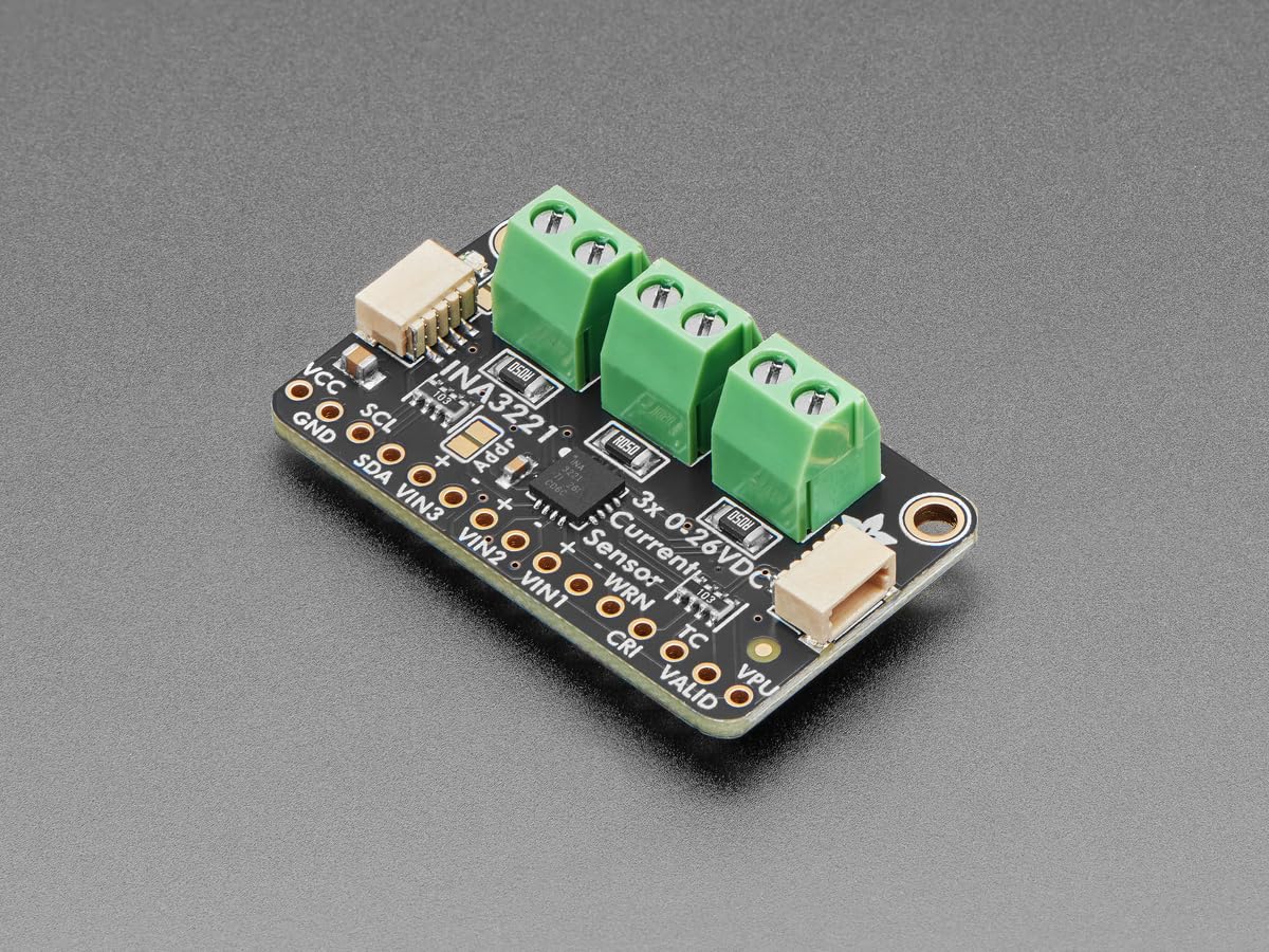 Adafruit INA3221 Dreifacher 0-26V DC ±3,2A Leistungsmonitor, STEMMA QT/Qwiic, 6062