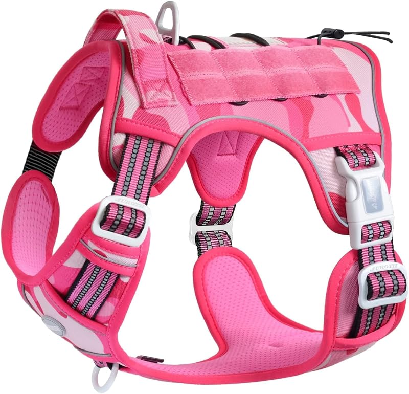 Peitoral Vest Tático para Cães Extra Grandes AUROTH em Nylon Oxford